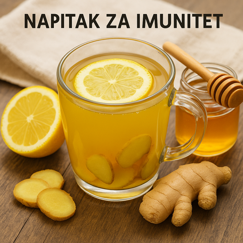 Napitak od limuna, meda i đumbira