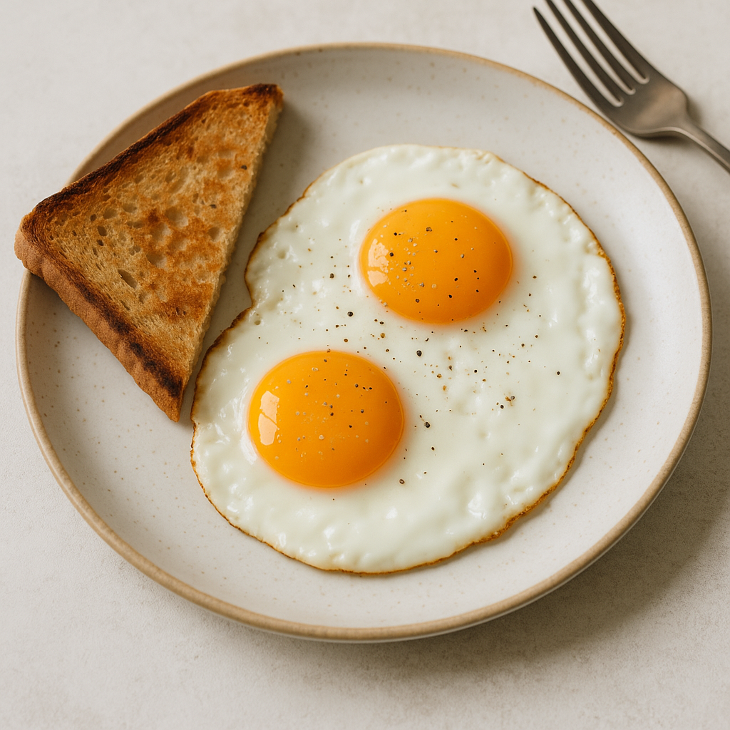 Klasičan doručak — jaja na oko i tost