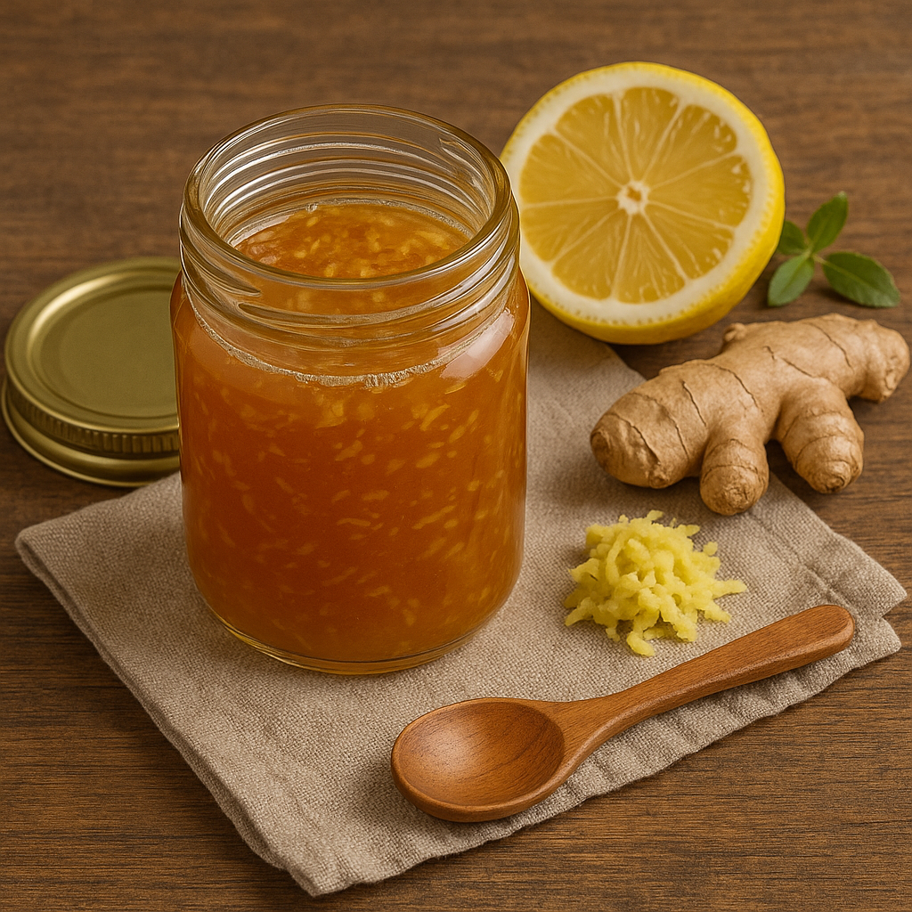 Prirodni sirup za kašalj od meda, limuna i đumbira 🍯