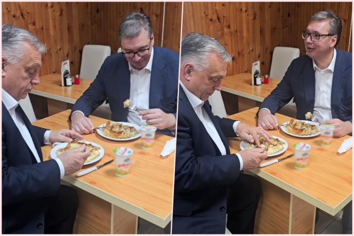 „I AM ALWAYS SA SIROM!“ Vučić i Orban zajedno na bureku! Prvo, Viktora vodim u pekaru, u buregdžinicu Kod Mićka! Orban na srpskom tražio sa sirom! (VIDEO)