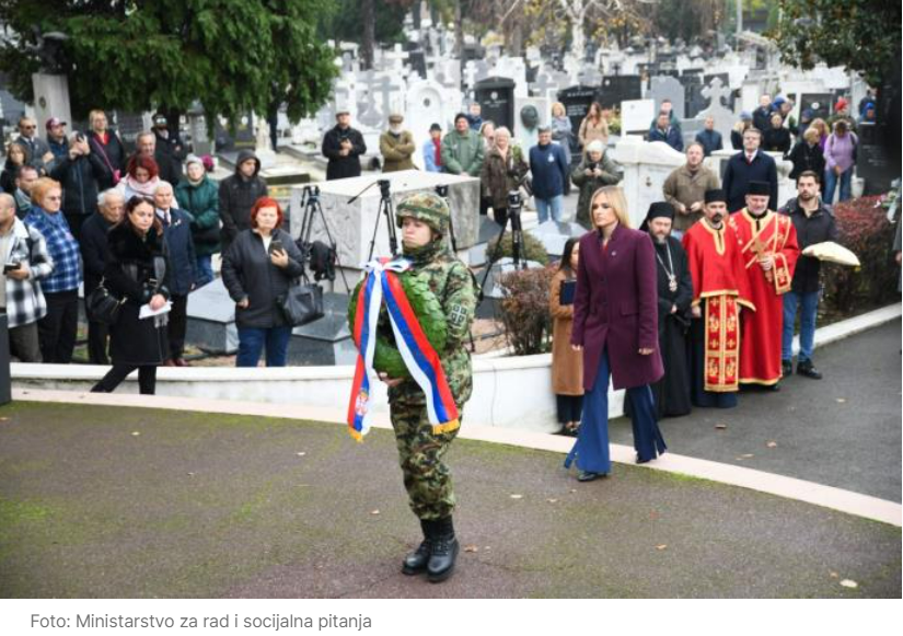 „NEKA NAS UJEDINI ŽRTVA NAŠIH PREDAKA“ Ministarka Stamenkovski predvodila državnu ceremoniju polaganja venaca povodom Dana primirja (foto)