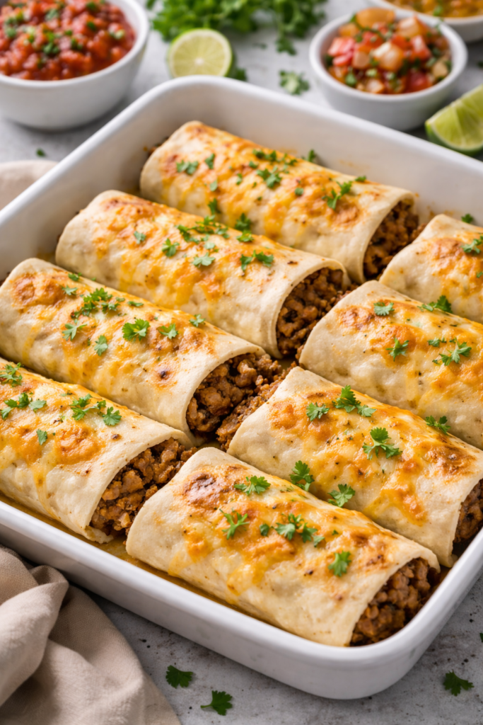 Tortilje sa mlevenim mesom i sirom