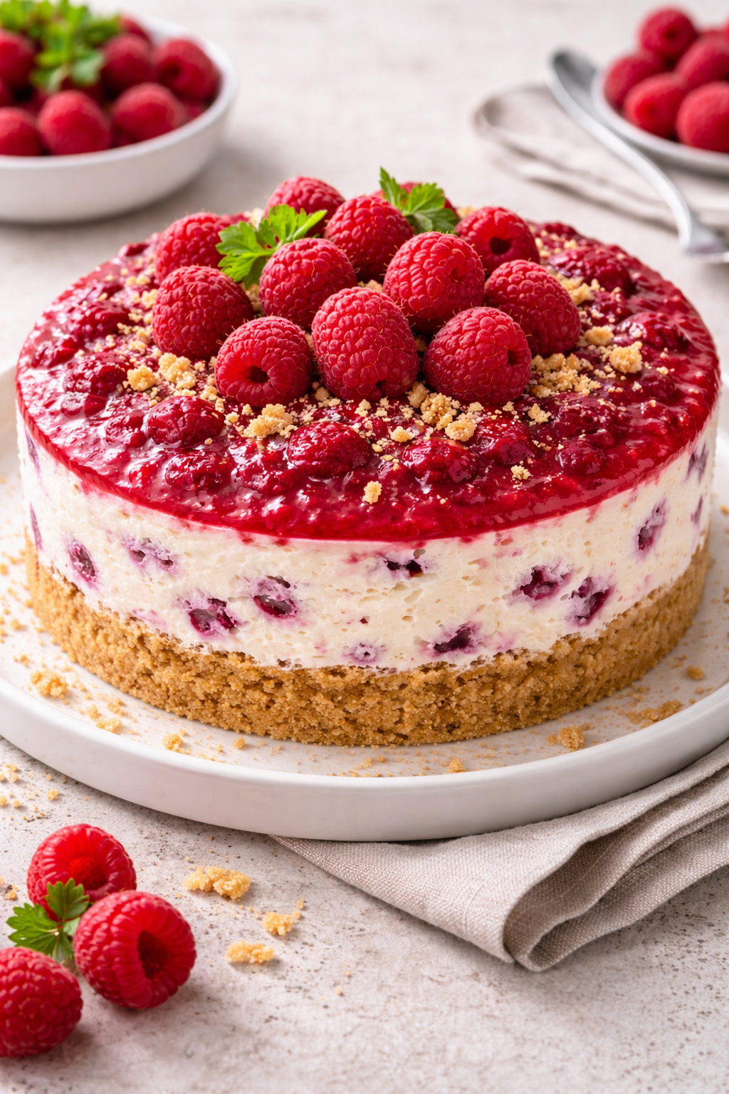 Plazma torta sa malinama (bez pečenja)