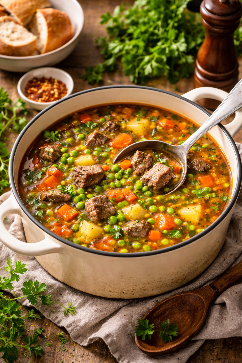 Domaća juneća čorba sa graškom – topla porodična klasika