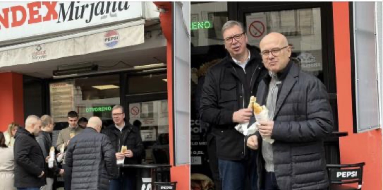 „JUTARNJI SENDVIČ S MILOŠEM I NJEGOVIM SINOVIMA“ Vučić u Novom&hellip;