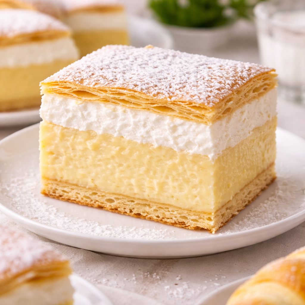 Mekana i kremasta krempita u obliku torte