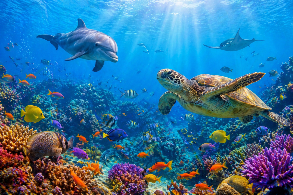 Čudesni svet vodenih životinja ispod površine mora