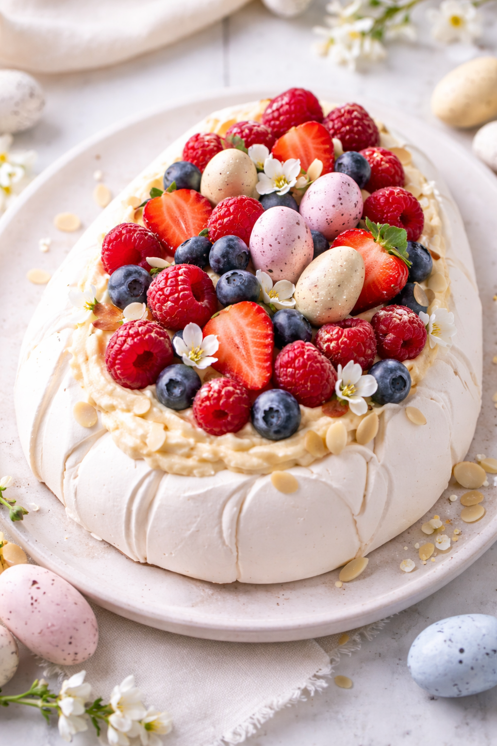 Uskršnja Pavlova u obliku jajeta