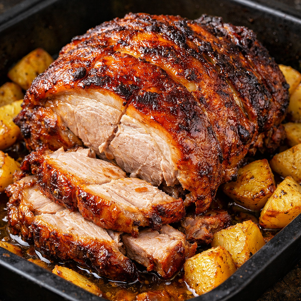 Svinjsko pečenje iz rerne (hrskava korica + mekano iznutra)