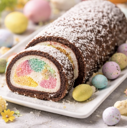 Vaskršnji rolat od kokosa – šarena poslastica