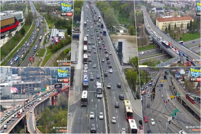SVE TEČE, ZASTOJA NEMA: Nesvakidašnji jutarnji špic bez gužvi, kolone duge samo na Plavom mostu (FOTO)