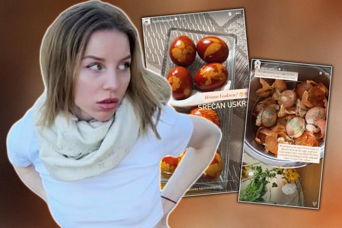 SRPSKA NASLEDNICA MILIONA FARBALA JAJA ZA VASKRS: Sve je moralo da bude na tradicionalan način, pa pokazala trik sa čarapom – poslušala dečka i rezultat savršen
