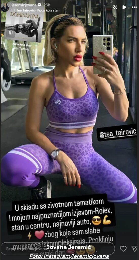 Jovana pokazala kako trenira gluteus: Ne odustaje od izjave o&hellip;
