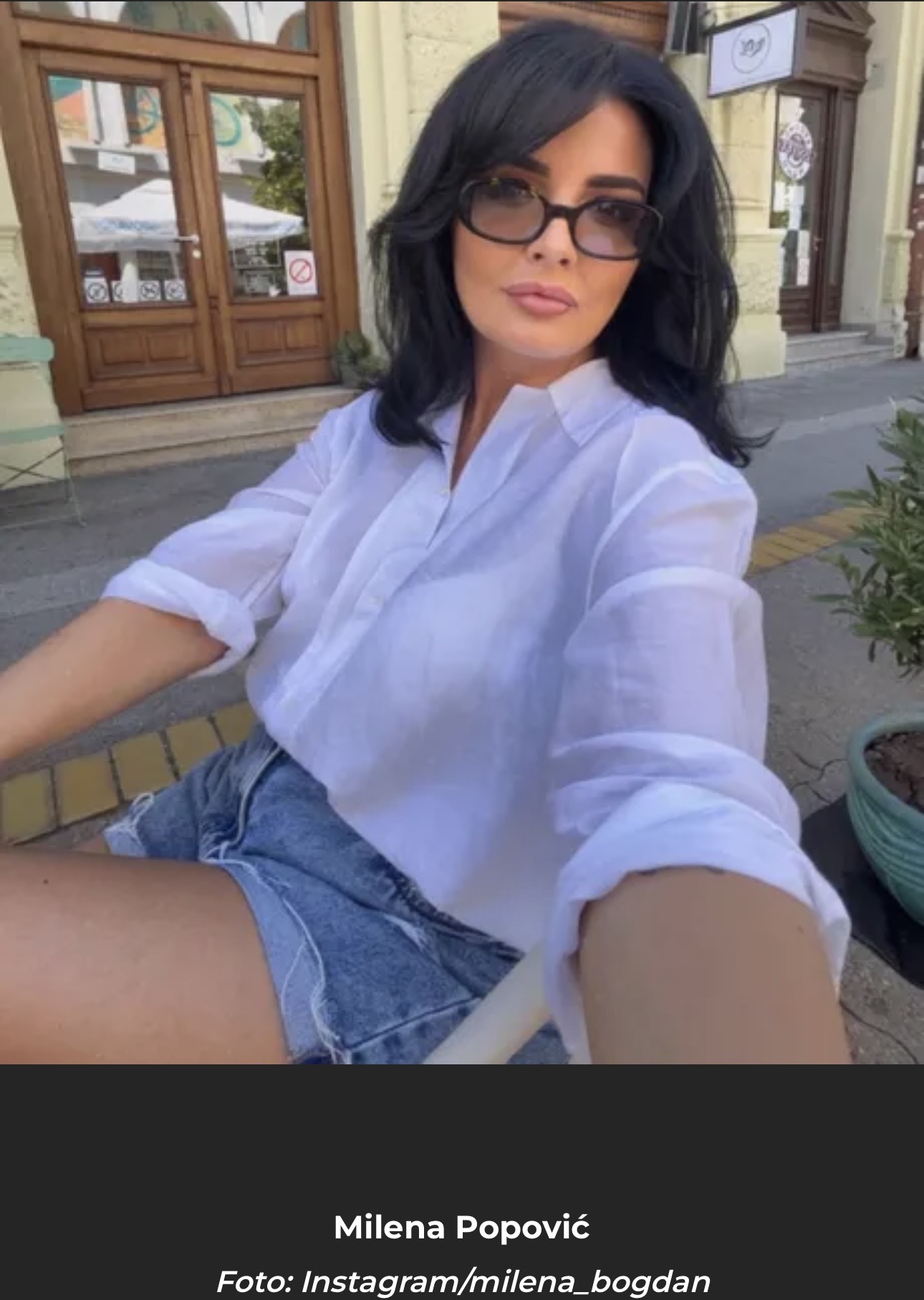 Milena Popović pozirala u beloj providnoj košulji, a kratak šorc&hellip;