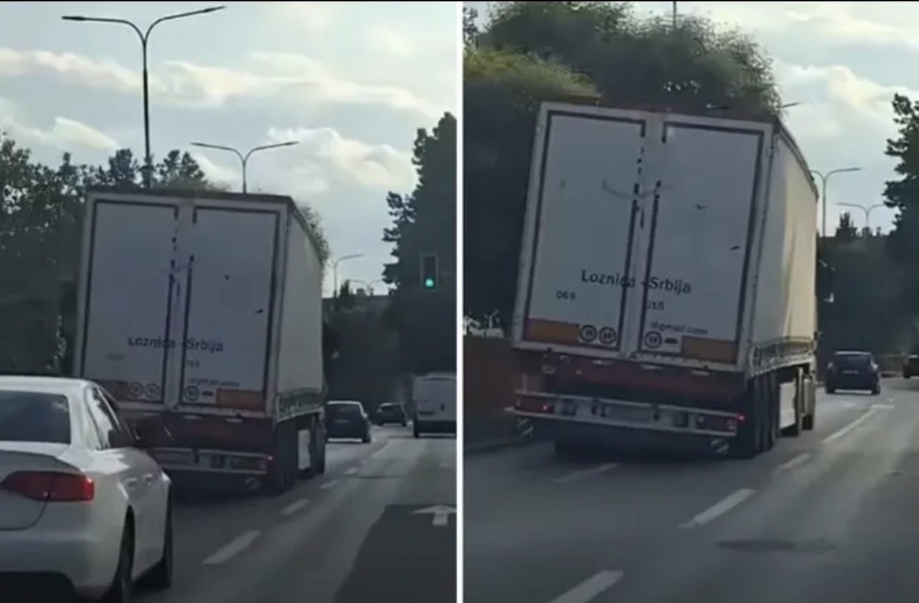 Bizaran prizor na ulicama Valjeva! Zadnji deo kamiona se nakrivio,…