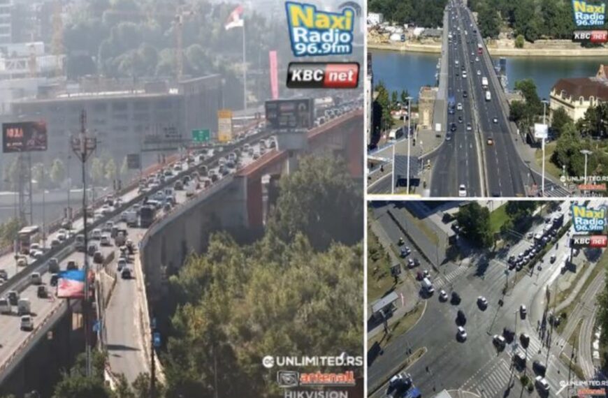 KRKLJANAC NA PANČEVCU: Duga kolona vozila pred uključenje na most – evo kakva je situacija u ostalim delovima Beograda (FOTO)