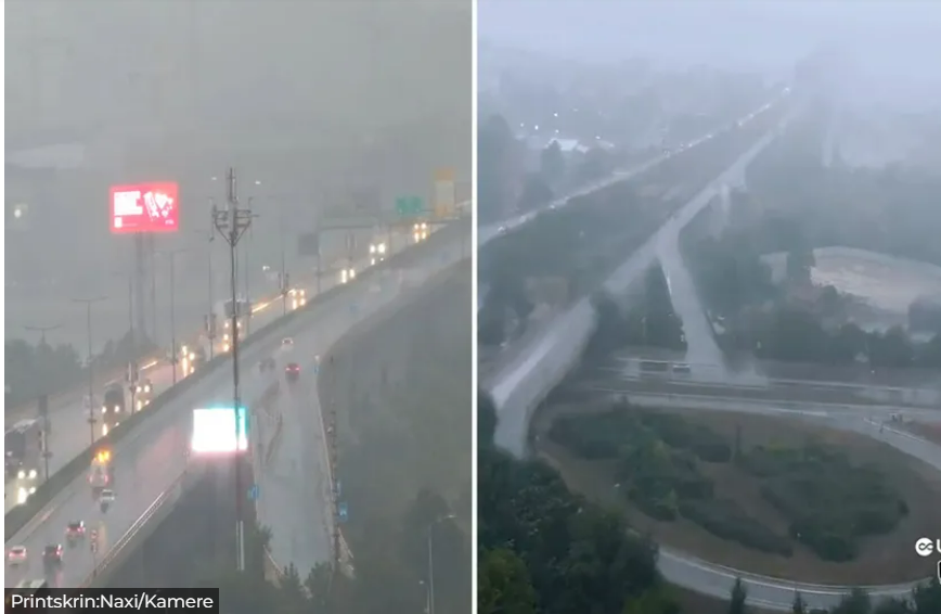 PLJUSAK SE SRUČIO NA BEOGRAD: Sve se zamračilo, saobraćaj usporen&hellip;