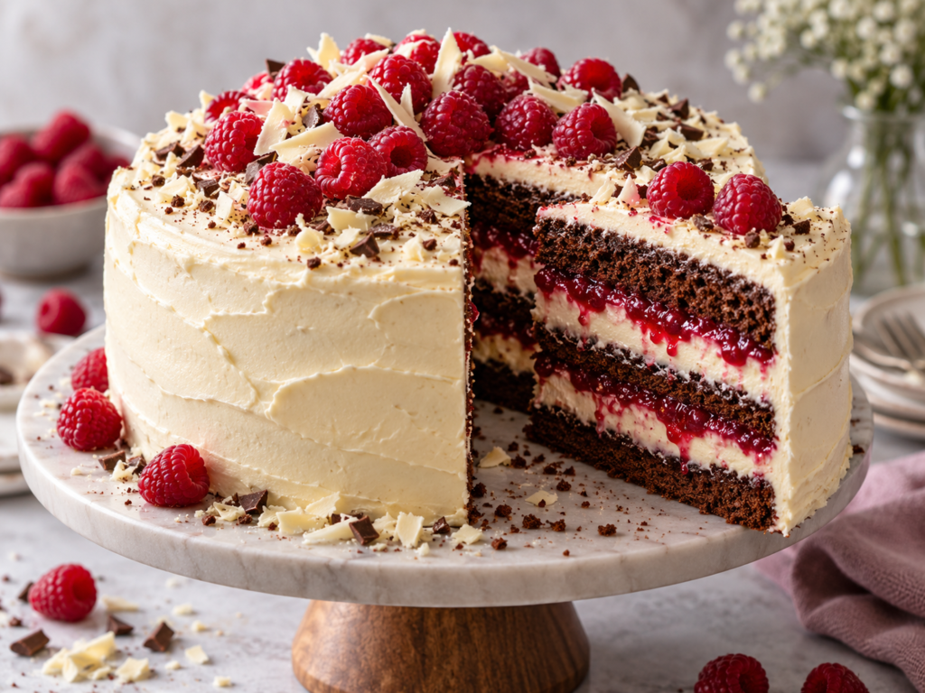 Čokoladna torta sa malinama