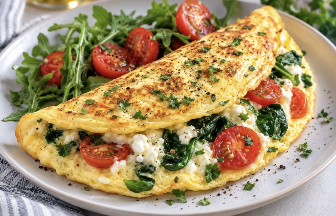 Preukusan proteinski omlet za fit doručak i mršavljenje